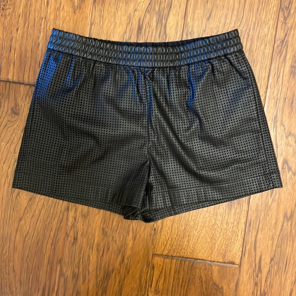 BCBG Faux Leather Shorts